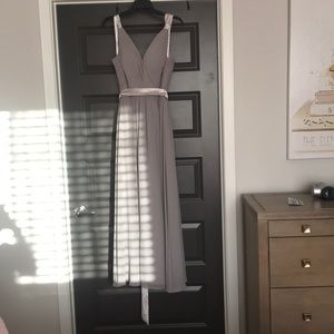 Long formal gray dress